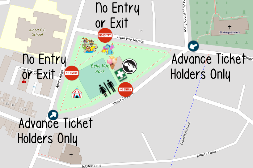 Belle Vue Park map — click to enlarge